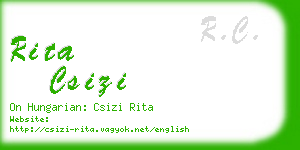 rita csizi business card